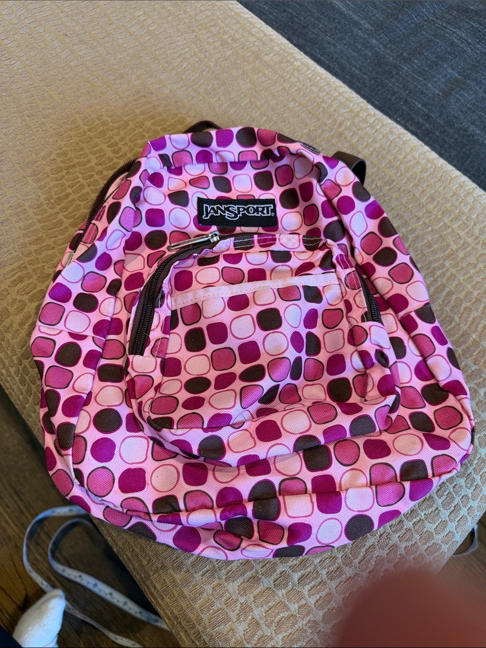 Jansport Pink and Magenta Geo Print Kids Backpack